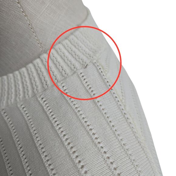 NWT Madewell Textural Stitch Cotton Sweater Lighthouse Size Medium NU542 *Flaw* - Picture 4 of 10